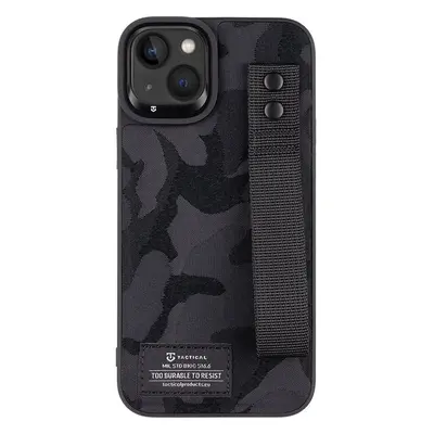 Tactical Camo Troop Drag Strap Kryt pro Apple iPhone 14 Plus černý