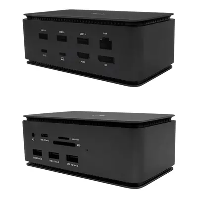 i-Tec USB4 Metal Docking station Dual 4K HDMI DP + Power Delivery 80 W USB4DUAL4KDOCKPD Černá