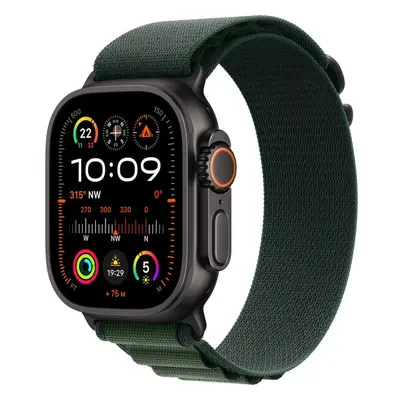 Apple Watch Ultra 2 (2024) 49mm Černý titan s tmavě zeleným alpským tahem S