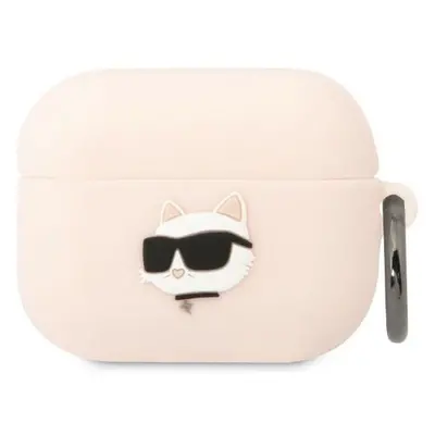 Karl Lagerfeld 3D Sil NFT Choupette pouzdro Apple Airpods Pro růžové