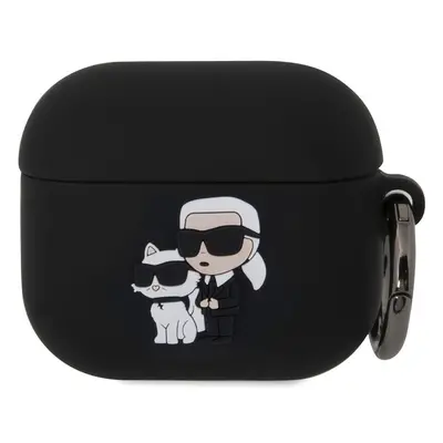 Karl Lagerfeld 3D Logo NFT Karl and Choupette pouzdro AirPods 3 černé