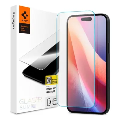 Spigen Glass tR Slim HD tvrzené sklo iPhone 15/16 čiré