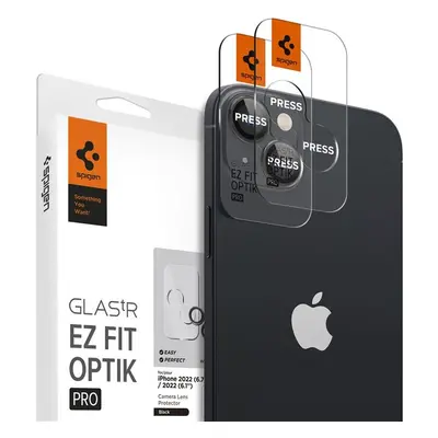 Spigen Glass tR EZ Fit Optik Pro 2 Pack tvrzené sklo na fotoaparát iPhone 15/15 Plus/14/14 Plus 