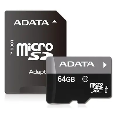 ADATA Pro microSDXC 64GB UHS-I AUSDX64GUICL10-RA1