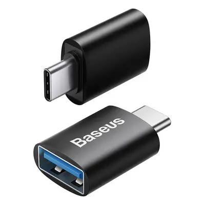 Baseus ZJJQ000001 Ingenuity Mini OTG Adaptér z USB-A na USB-C Black 6932172605643 Černá