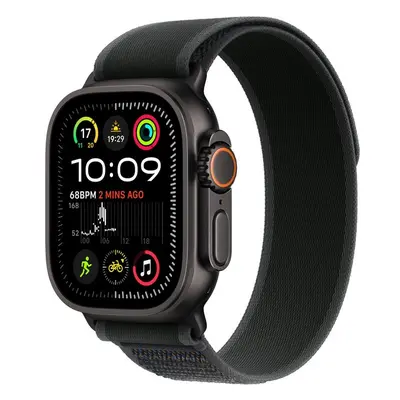 Apple Watch Ultra 2 (2024) 49mm Černý titan s černým trailovým tahem S/M