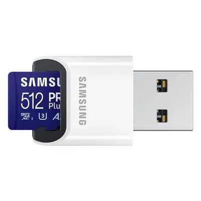 Samsung micro SDXC 512GB PRO Plus + USB adaptér MB-MD512SB/WW Modrá