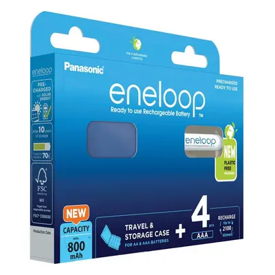 Panasonic Eneloop EKO+BOX AAA 800 mAh 4ks BK-4MCDEC4BE Bílá