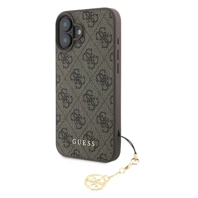 Guess 4G Charm kryt pro iPhone 16 Plus hnědý