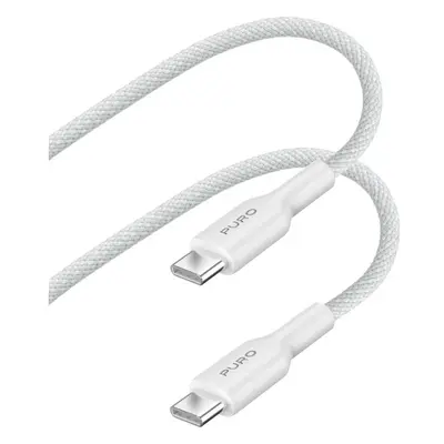 PURO Fabrik USB-C/USB-C kabel (60W) Power Delivery, 1,2 m, bílý