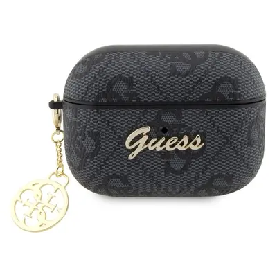 Guess 4G Script Heart PC/PU pouzdro Airpods Pro 2 černé