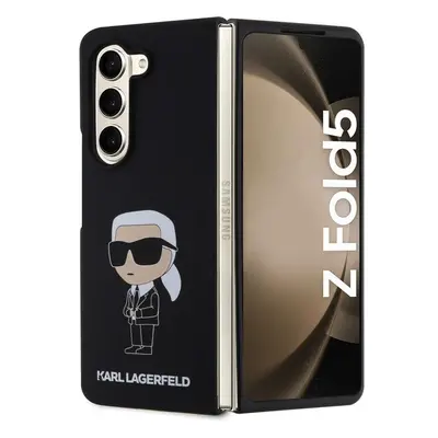 Karl Lagerfeld Liquid Silicone Ikonik NFT Kryt Samsung Galaxy Z Fold5 černý