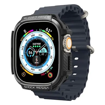 Spigen Rugged Armor Black Apple Watch Ultra 49mm ACS05456 Černá