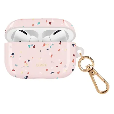 UNIQ Coehl Terrazzo pouzdro s poutkem pro AirPods Pro růžové