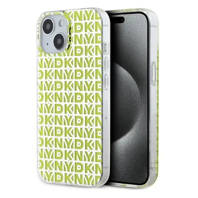 DKNY PC/TPU Repeat Pattern kryt iPhone 15 žlutý