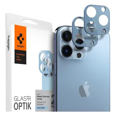 Spigen tR Optik 2 Pack tvrzené sklo na fotoaparát iPhone 13 Pro/Max modré