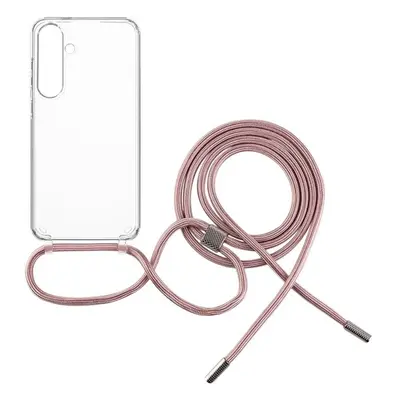 FIXED Pure Neck kryt s růžovou šňůrkou na krk Samsung Galaxy S24+