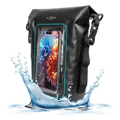 FIXED Float Bag 3L voděodolný vak s kapsou pro mobilní telefon černý