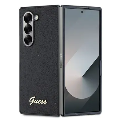 Guess PC/TPU Glitter Flakes Metal Logo kryt Samsung Galaxy Z Fold 6 černý