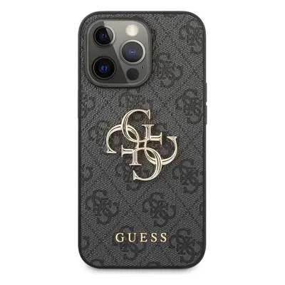 Guess PU 4G Metal Logo Case iPhone 13 Pro Max šedý