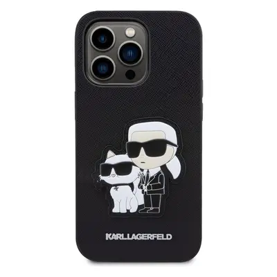 Karl Lagerfeld PU Saffiano Karl and Choupette NFT kryt pro iPhone 14 Pro Max černý