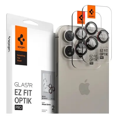 Spigen Glass tR EZ Fit Optik Pro sada skel iPhone 14/15/16 Pro a 14/15/16 Pro Max (2-pack)