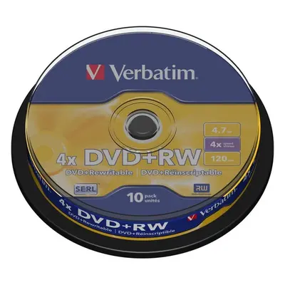 VERBATIM DVD+RW(10 ks)Spindle4x/DLP/4.7GB