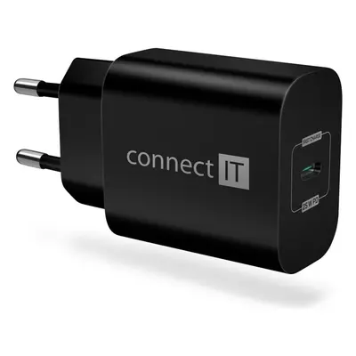 CONNECT IT Voyager2 nabíjecí adaptér 1×USB-C černý 25W PD CWC-2070-BK Černá