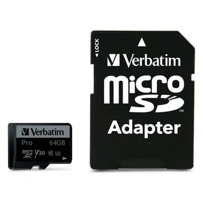 VERBATIM MicroSDXC karta 64GB Pro