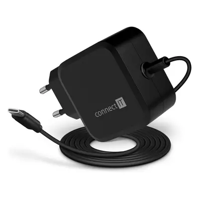 CONNECT IT C-Power Mini univerzální notebookový adaptér USB-C černý PD 67 W CNP-1660-BK Černá