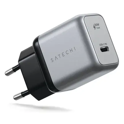 Satechi 30W USB-C PD Gan síťový adaptér Stříbrná