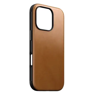 Nomad Modern Leather Case MagSafe kryt iPhone 16 Pro světle hnědý