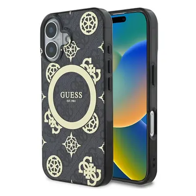 Guess IML 4G Peony MagSafe kryt pro iPhone 16 černý