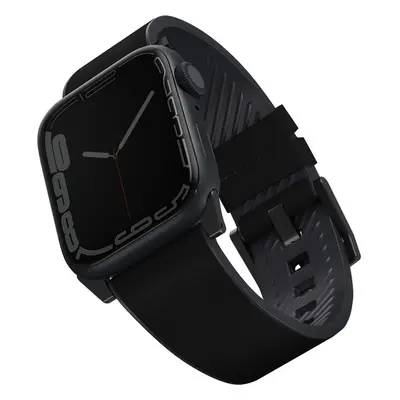 UNIQ Straden voděodolný kožený řemínek Apple Watch 49/46/45/44/42mm černý