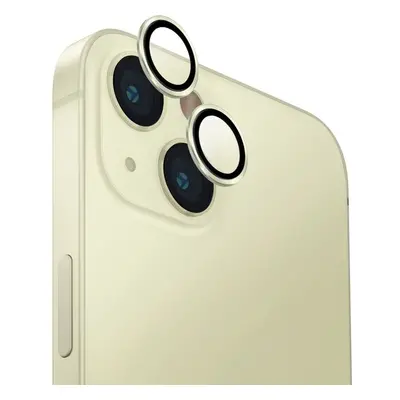 UNIQ OPTIX Aluminium Camera Lens Protector iPhone 15/15 Plus žlutá