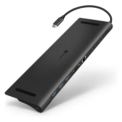 CONNECT IT USB-C dokovací stanice, 11v1 (2xHDMI), externí antracitová CHU-9010-AN Černá