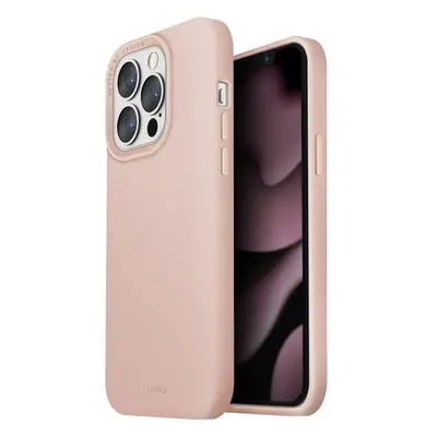 UNIQ Lino Blush Pink MagSafe kryt iPhone 13 Pro max růžový