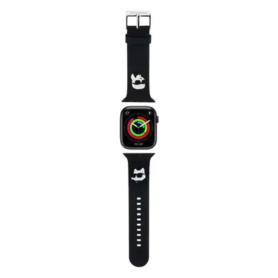 Karl Lagerfeld Karl and Choupette Head NFT řemínek Apple Watch 38/40/41 černý