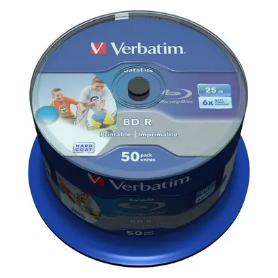 VERBATIM BD-R SL Datalife HTL (50 ks) Blu-Ray/Spindle/6x/25GB