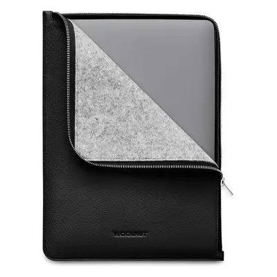 Woolnut kožené Folio pouzdro pro 13"/14" MacBook černé