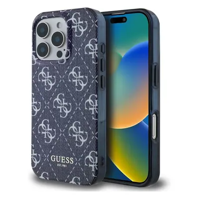 Guess IML Denim Effect MagSafe kryt pro iPhone 16 Pro tmavě modrý