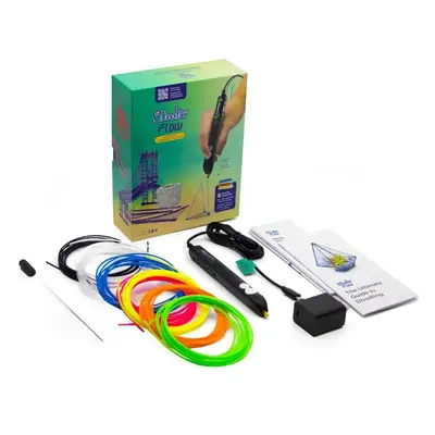 3Doodler 3D pero FLOW + 8 PLA náplní a 3D šablona