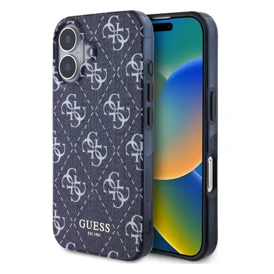 Guess IML Denim Effect MagSafe kryt pro iPhone 16 tmavě modrý