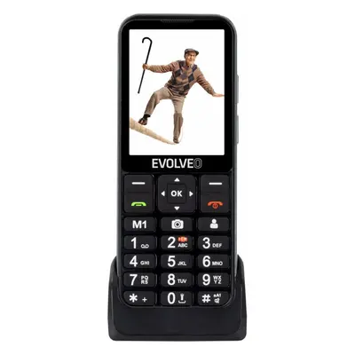 EVOLVEO EasyPhone LT s nabíjecím stojánkem černý Černá