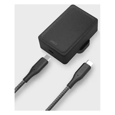 UNIQ Versa Slim USB-C (PD) 18W síťový adaptér s kabelem uhlově šedý