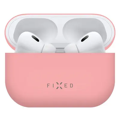 FIXED Silky silikonové pouzdro pro Apple AirPods Pro/Pro 2 růžové