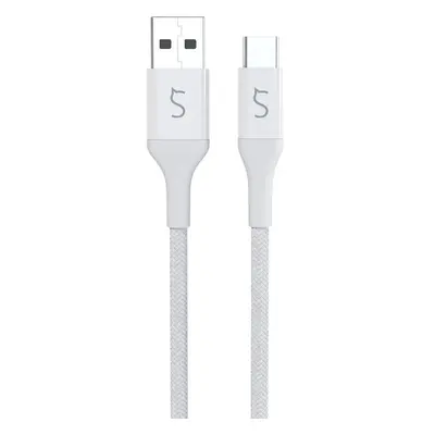 iWant opletený kabel USB-C na USB-A 0,3 m bílý Bílá