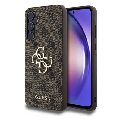 Guess PU 4G Metal Logo kryt pro Samsung Galaxy A55 5G hnědý