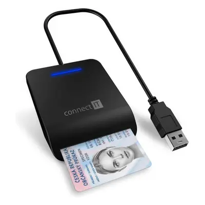 CONNECT IT USB čtečka eObčanek a čipových karet černá CFF-3050-BK Černá