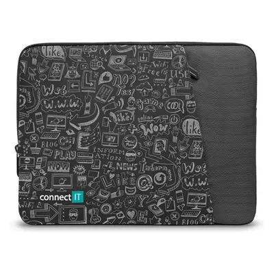 CONNECT IT Doodle pouzdro pro notebook 13.3" černé CFF-7013-DD Vícebarevná